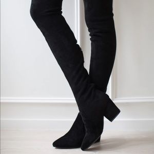 Black over the knee boots